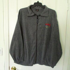 Mens L/S Gray Fleece "USA Olympics" Full Zip Sweater - Size XL